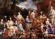 NOCRET, Jean The Family of Louis XIV a painting